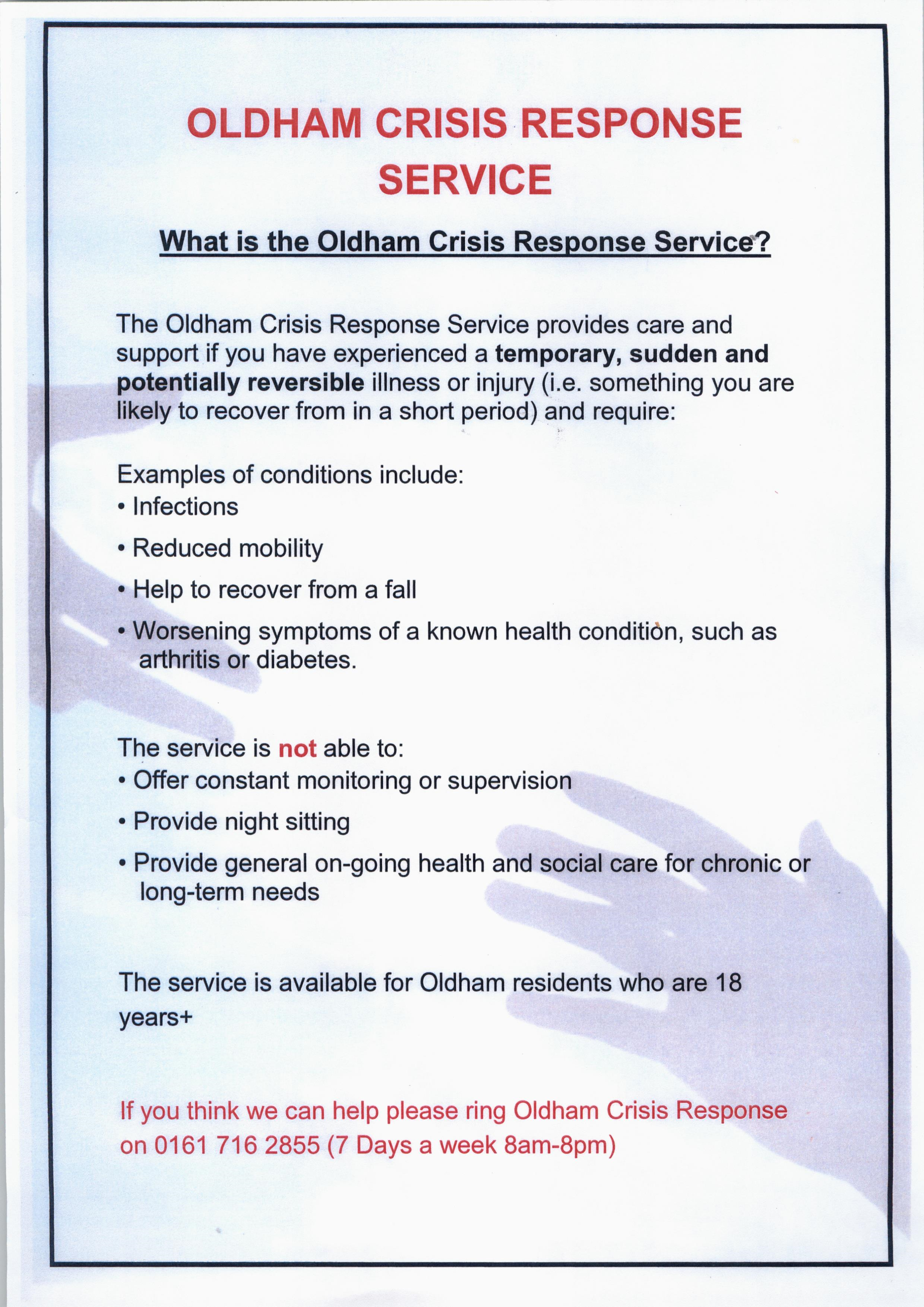 Oldham Crisis Response Service